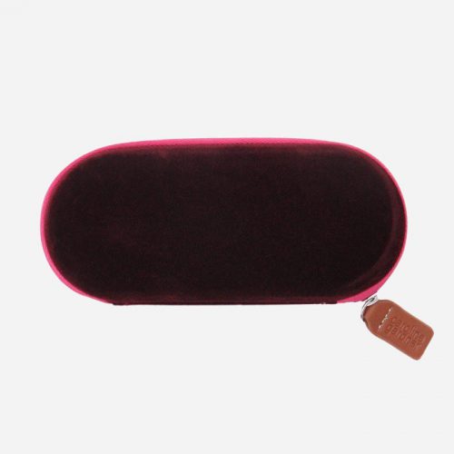 Burgundy Velvet Hard Glasses Case - Image 3