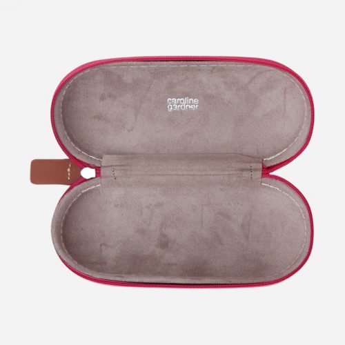 Burgundy Velvet Hard Glasses Case - Image 2