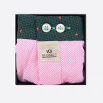 Cotton Boxer Shorts Pink Herringbone