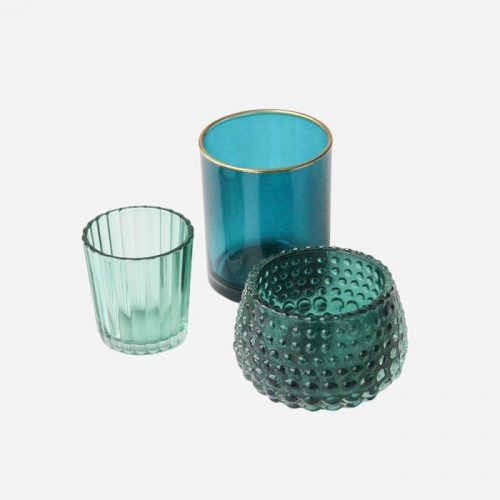 Glass Tea-Light Holder Set