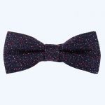 Wool Bow Tie Navy & Red