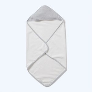 Hooded Baby Bath Towel White/Grey