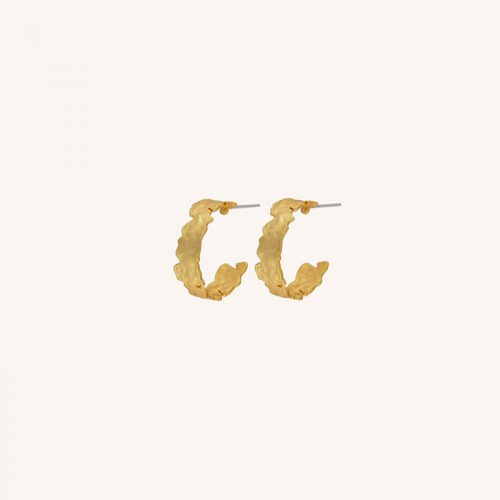 Amelia Open Hoop Earrings Gold