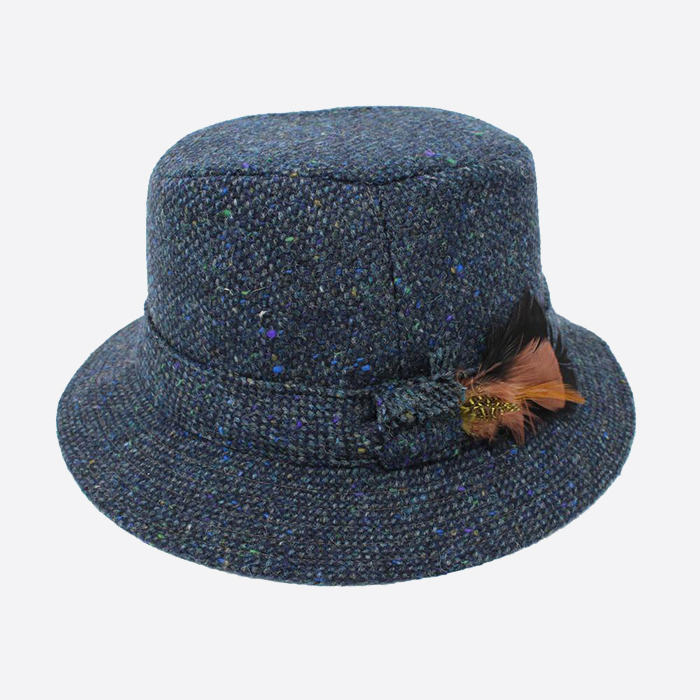 Walking Hat Tweed/Blue & Green Fleck - The Silver Pear