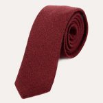 Wool Tie Burgundy and Red
