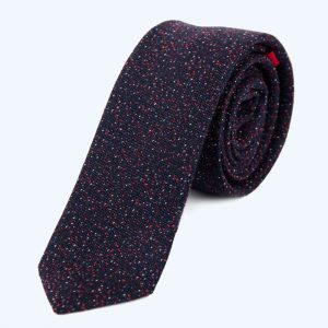 Wool Tie Navy and Red