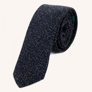 Wool Tie Navy and Yellow