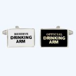 Drinking Arm Black & White Cufflinks