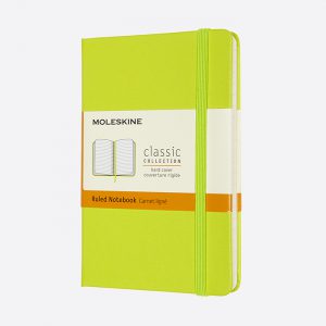 Pocket Ruled Notebook Lemon Green Hard Cover