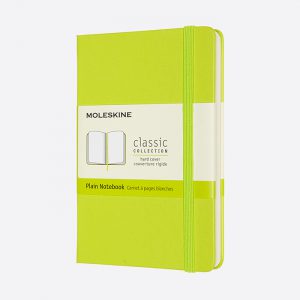 Pocket Plain Notebook Lemon Green Hard Cover