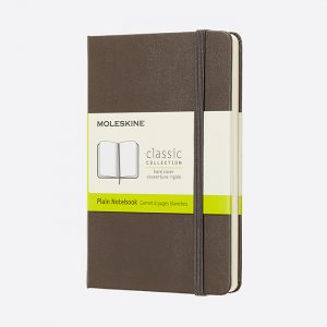 Pocket Plain Notebook Earth Brown Hard Cover