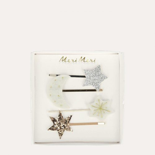 Moon & Star Hair Slides Set