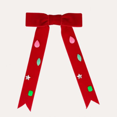 Red Bow Hair Clip