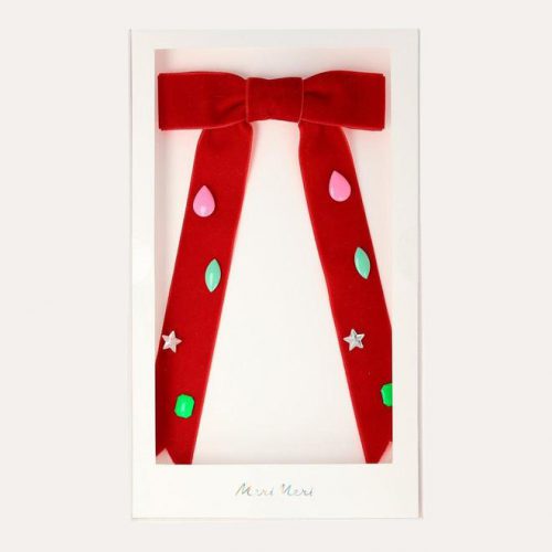 Red Bow Hair Clip - Image 2