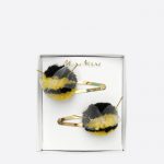 Bumblebee Pom Pom Hair Clips Set