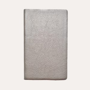 Leather Pocket Notebook Silver