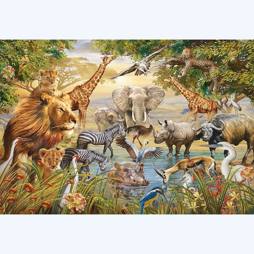 Animals at the Waterhole Jigsaw Puzzle - Image 2