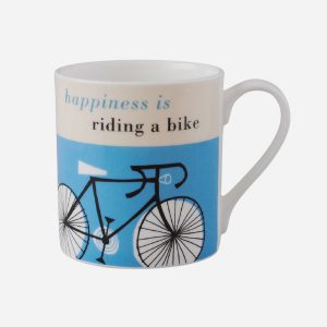 Happiness Mug Bike Turquoise
