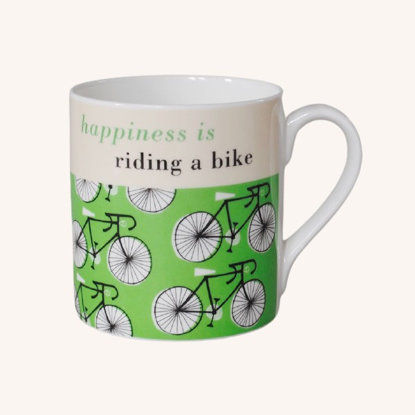 Happiness Mug Cycles Green