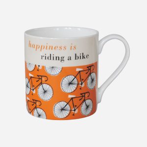 Happiness Mug Cycles Orange