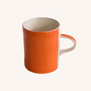 Handmade Demi Mug Tangerine Plain Wash