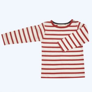 Long Sleeve T-Shirt Breton Stripe White/Red