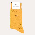 Square Cotton Socks Mustard
