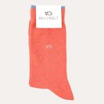 Square Cotton Socks Coral