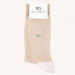 Stripe Cotton Socks Beige