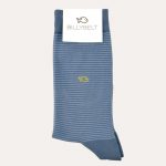 Stripe Cotton Socks Blue Jean