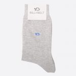 Plain Cotton Socks Mottled Grey