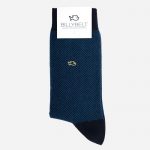 Herringbone Cotton Socks Duck Blue