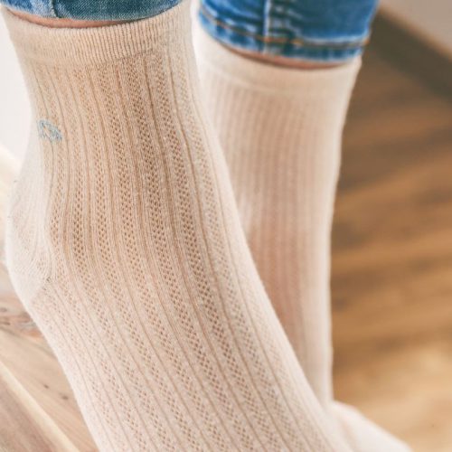 Lace Socks Latte White - Image 2