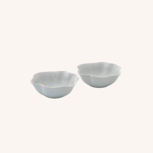 Floret Small Serving Bowl Set Grey