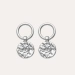 Amber Simple Earrings Silver