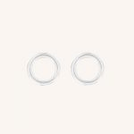 Infinity Circle Earrings Rhodium