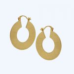 Theia Flat Hoop Earrings Gold