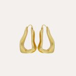 Fluid Trinity Hoop Earrings Gold