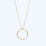 Tabitha Single Circle Necklace Gold