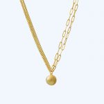 Tabitha Circle Panzer Necklace Gold