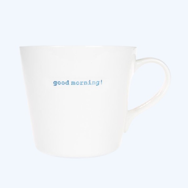 Large Ceramic White Mug – Good Morning