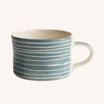 Handmade Mug Dove Grey Sgraffito