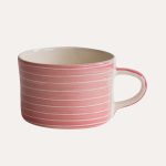 Handmade Mug Rose Sgraffito