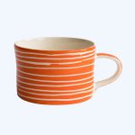 Handmade Mug Tangerine Sgraffito