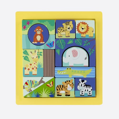 Jungle Animals Block Puzzle Tray