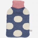 Lambswool Big Spots Hot Water Bottle Denim