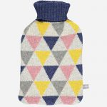 Lambswool Triangles Hot Water Bottle Multicolour