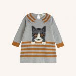 Darling Knitted Cat Dress Grey