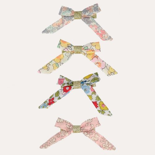 Floral Liberty Bow Hair Clips Set - Image 4