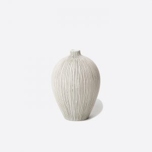 Ebba Grey Fine Stripe Medium Vase